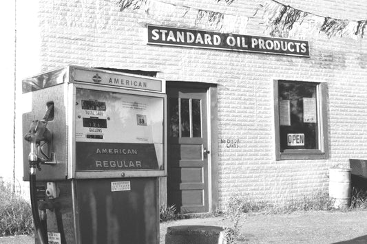 Standard Oil Gas Station BW Magnet
